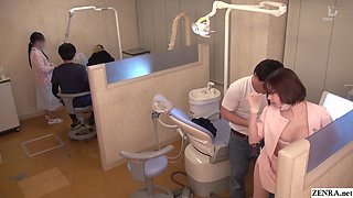 JAV star Eimi Fukada real Japanese dentist office risky sex