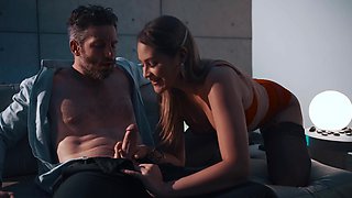 The guy gently fucked his girlfriend in doggy style, a beautiful sight.