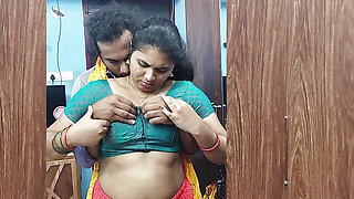 Kerala girl half saree removal and boobs suck hot romance