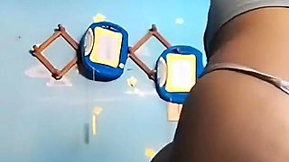 Big Ass Latina Girl Twerking in Booty Shorts