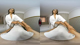 At The Massage Parlor - Naughty Brunette; Busty Nicole Cherry POV