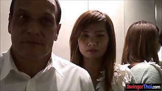 Thai amateur MILF sucks and fucks her neighbor who cheats on her husband