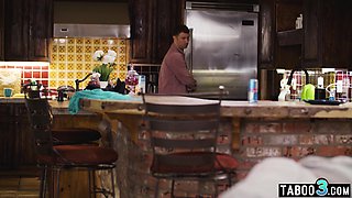 Ebony mommy took off her shining lingerie