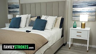 Step mom & step daughter Syren De Mer and Lila Love screwing hard a teen stud - familystrokes