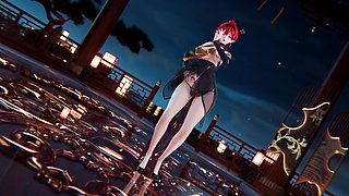 mmd 4K Yinyin-bingbing Korean Dance, Lingerie, Erotic Tattoo, Striptease