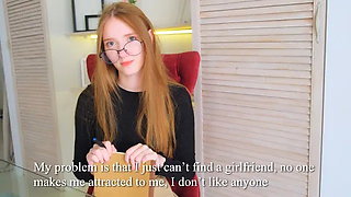 A Trip to a Psychologist Ended with Sex with a Cute Girl in Stockings