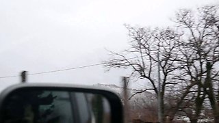 Amateur hottie fucked outdoor in public