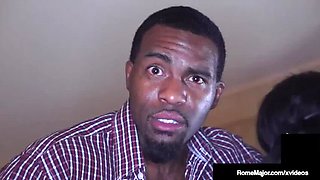 Black Bull Rome Major Fucks 2 Hot Brunettes - Threesome & Big Black Cock Action!