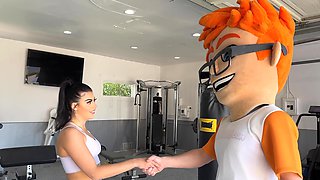 PornDude's Muscular Mating with Gal Ritchie: She Squats on My Cock for the Ultimate Rep!