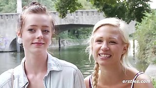 German Amateur Lesbians Gabi Gold Fuck in Bikini Shop Dressing Room - Public Sex & Pussy Licking