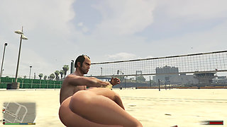 Sugar Daddy Trevor and Sugar Baby Tracey have sex in beach volleyball court