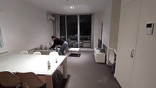 Delivery Driver Gets A Special Tip... (balcany Sex) With Verified Amateurs