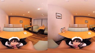 Japanese maid hot teen VR porn