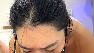 Chinese Wife Loves Sucking on White Cock