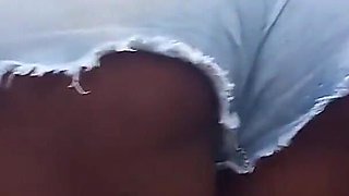Teasing in Sexy Hot Pants Squeezing My Boobs Spanking My Booty