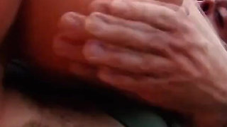 Slutty Brunette Fucking in Outdoor