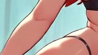 Sexy Outfits Try on and Dancing! Teasing Big Boobs and Perfect Body! Cartoon