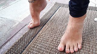 Amateur Blonde Mature Wife Enjoys Feet Worship