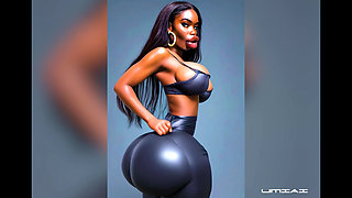 Massive Ebony Bubble Butt Twerk Compilation - Ai Generated