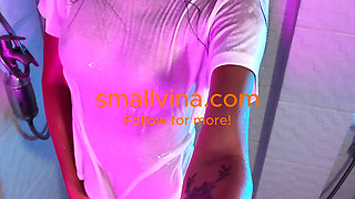 4ft Tall Amateur Hot Thai Strips In Shower After School
