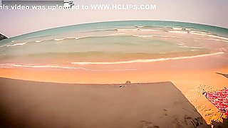 blowjob on the beach - doggystyle in swimsuit - sexy teen 18+ sucks big cock