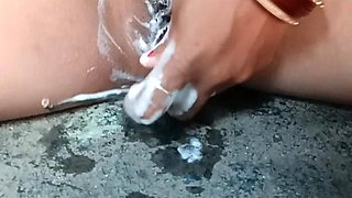 Desi Village Bhabhi's Pussy Is Oozing Water After Putting Brinjal in It