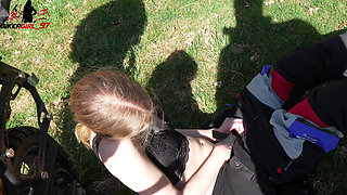 Secretly Fingered on a Biker Tour Until a Double Orgasm!