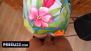 A luau can't help her ease off as much as her stepson’s Big Dick