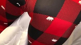 Melove Sexy Butt in Tight Red & Black Pants