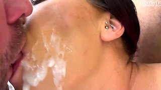 Extreme amateur pov blowjob by hot brunette latina