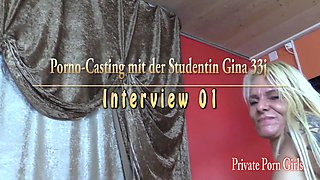 Interview 01 - Model Gina 33 Years Old at the Porn Casting