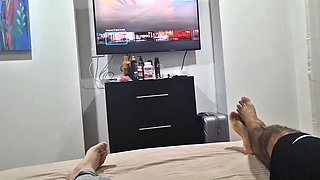 Hot Curvy Big-assed Latina Babes In Pajamas Turned a Movie Night Into Wild 4-some With Stepbrothers
