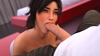 Stepsister and Stepbro Share a Bed in a Hotel room - 3D Hentai Animated Porn - Milfy City