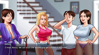 Jenny and Roxxy Cheerleaders Training (Summertime Saga Gameplay)