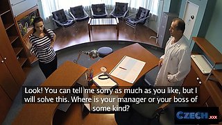 Czech xxx - physician pounds patient hard on desk to cure back problems