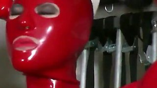 Red latex slut