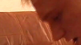 The Slut Enjoys Two Big Cocks in Her Pussy and Ass