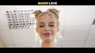 Daddy4k. naughty blondie is flashing her fat porn experience at the job audition