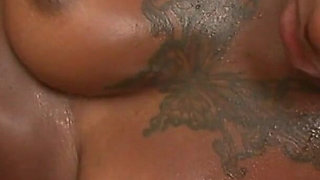 Two fat ass black sluts in bed sucking each other's wet twat