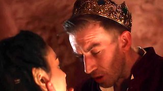 Exotic Asian girl fucks the king in a fantasy porn movie