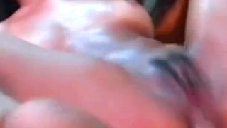Lovely babes getting double penetrated in orgy
