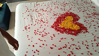Tamil New Married Couples Honeymoon Celebration in Private Hotel