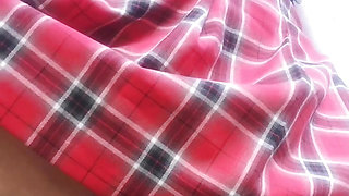 Solo Schoolgirl Tease in the Woods - Love Balls, Anal Plug & Wet Finish