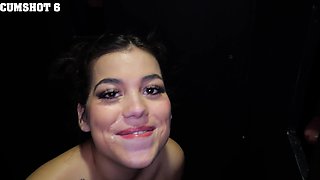 The hottest Lilith Grace and Serena Sterling's blowjob action through gloryhole