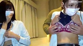 Orgy sex with two coffee ladies I picked up during a break: Big Tits, Blowjob  Amateur Porn