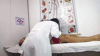 Nurse has her first patient with an erection!