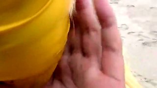 Big boobs amateur hottie sex outdoor in public