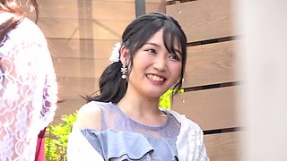 Asian beauty gets panted in cfnm scene