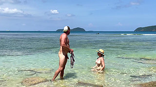 We Skinny Dipped and Fucked All Day on a Beach in Thailand - Real Amateur Sex