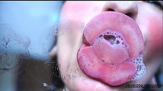 Sensual Wet Choco Kiss +spit Fetish